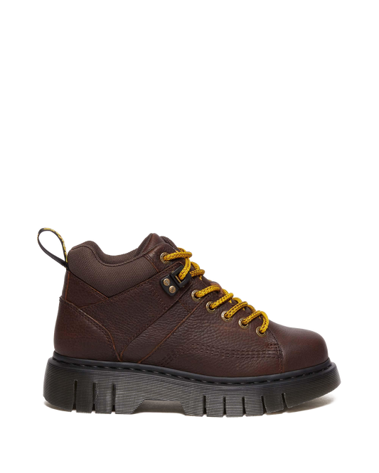 Woodard Grizzly Leather Low Casual Boots in Dark Brown
