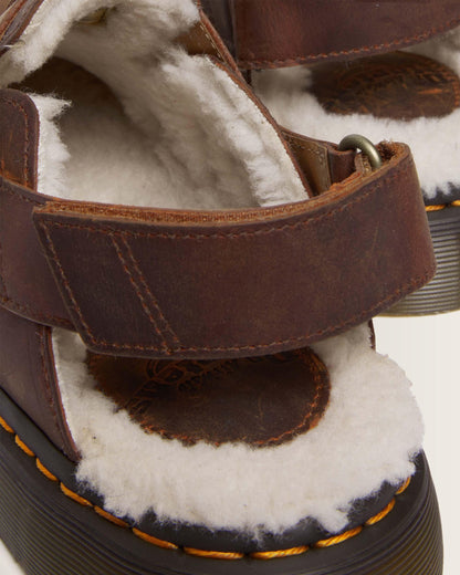 Jorge II Faux Fur Lined Slingback Mules in Warm Tan