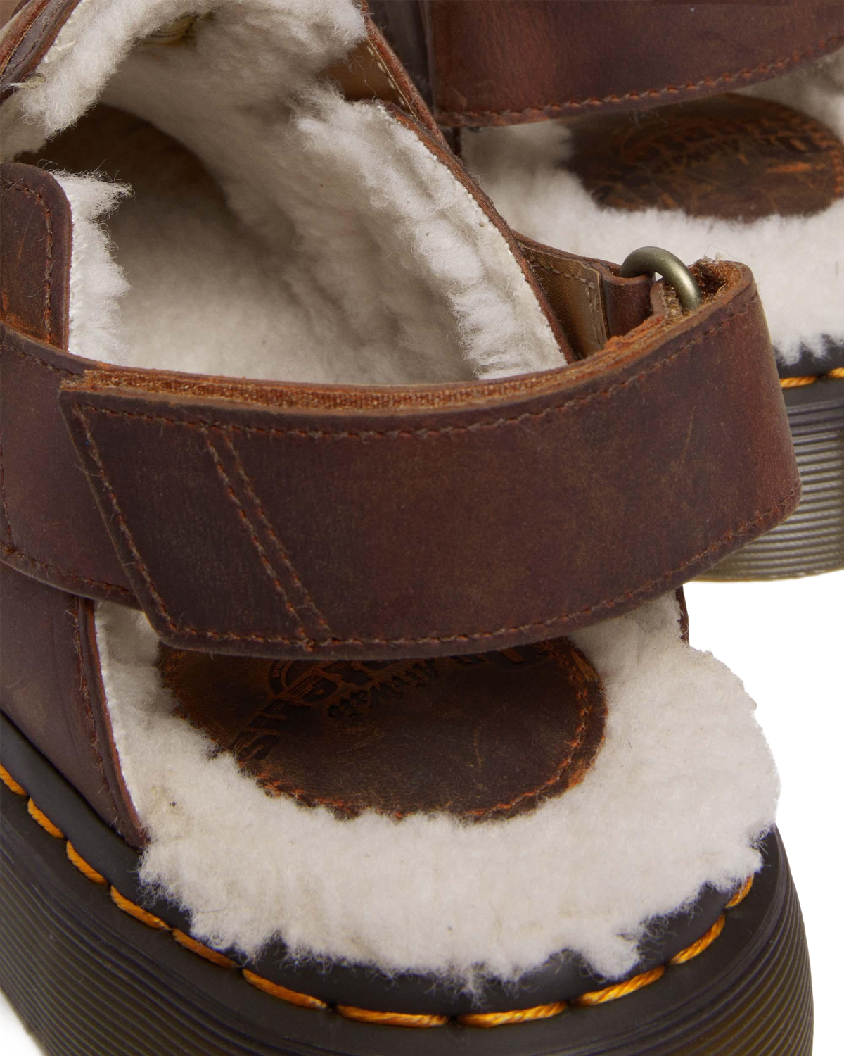 Jorge II Faux Fur Lined Slingback Mules in Warm Tan