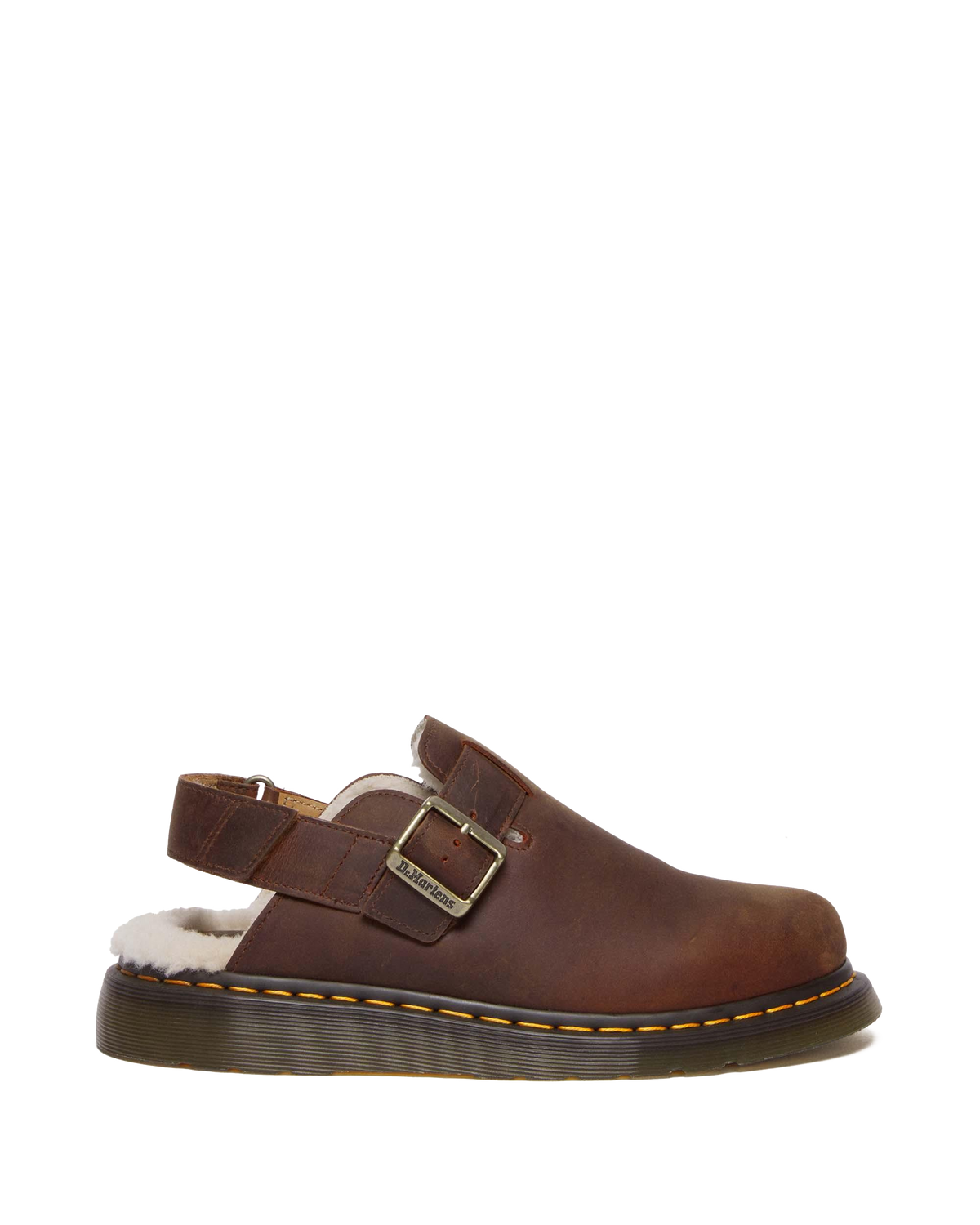 Jorge II Faux Fur Lined Slingback Mules in Warm Tan