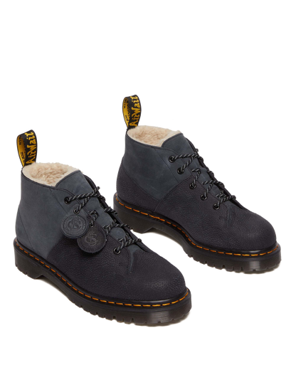 Church Nubuck & Pebble Leather Monkey Boots in Black