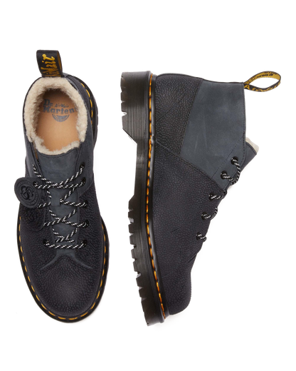 Church Nubuck & Pebble Leather Monkey Boots in Black