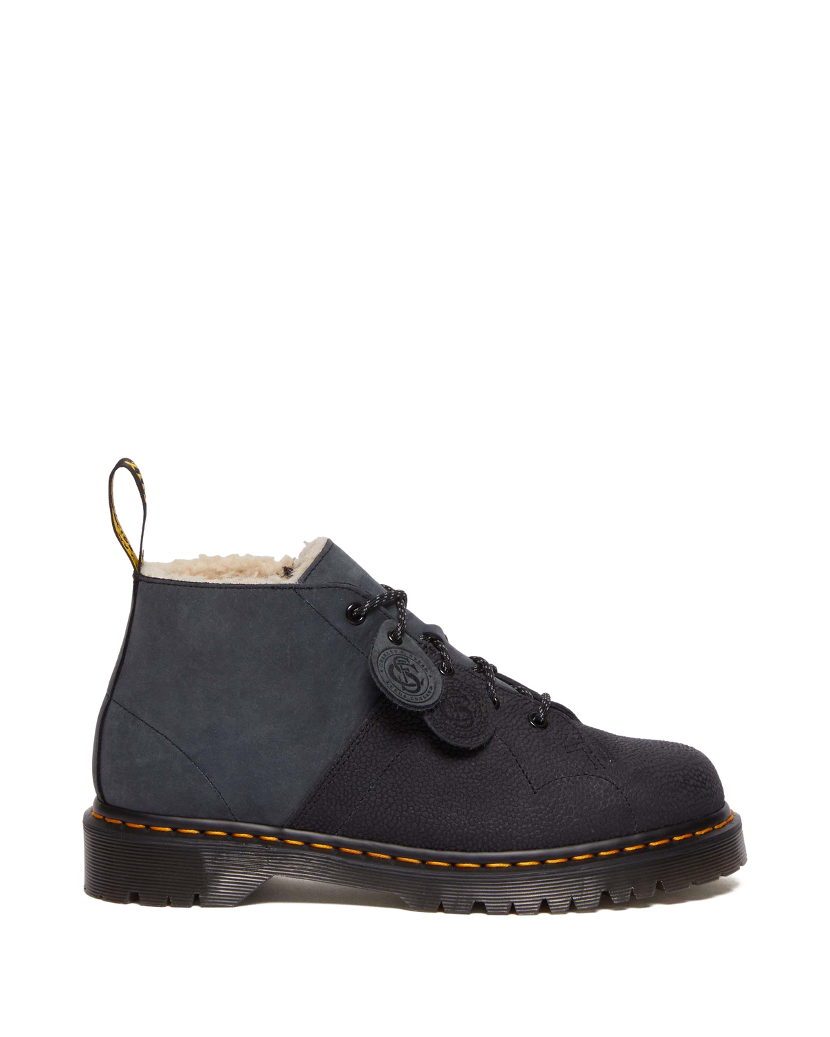Church Nubuck & Pebble Leather Monkey Boots in Black