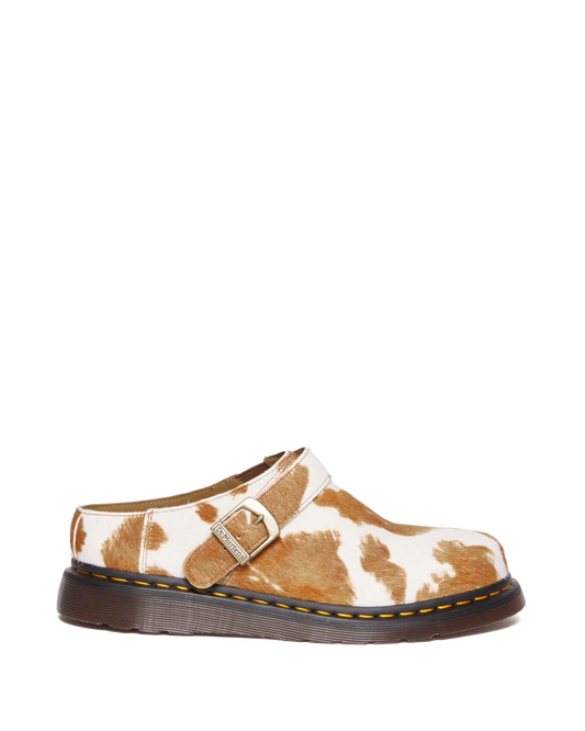Isham Hair-On Cow Print Slingback Mules in Jersey Cow Print