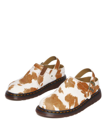 Isham Hair-On Cow Print Slingback Mules in Jersey Cow Print