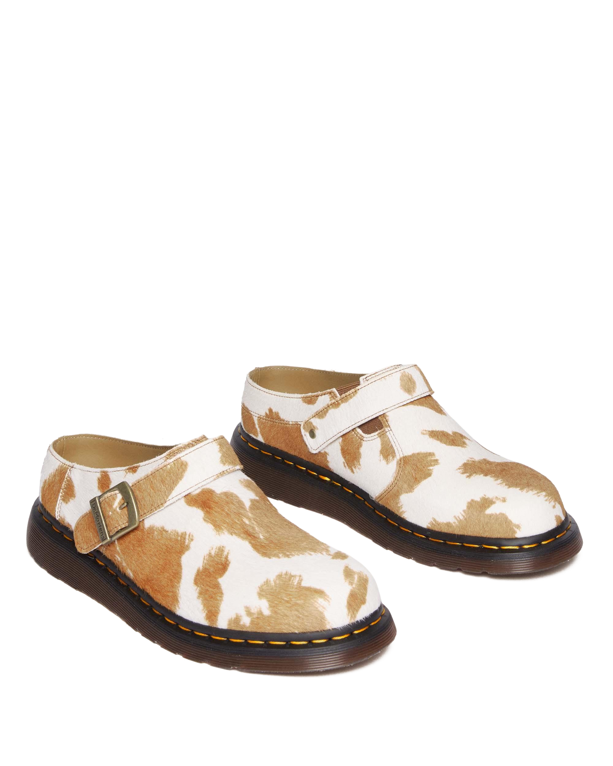 Isham Hair-On Cow Print Slingback Mules in Jersey Cow Print