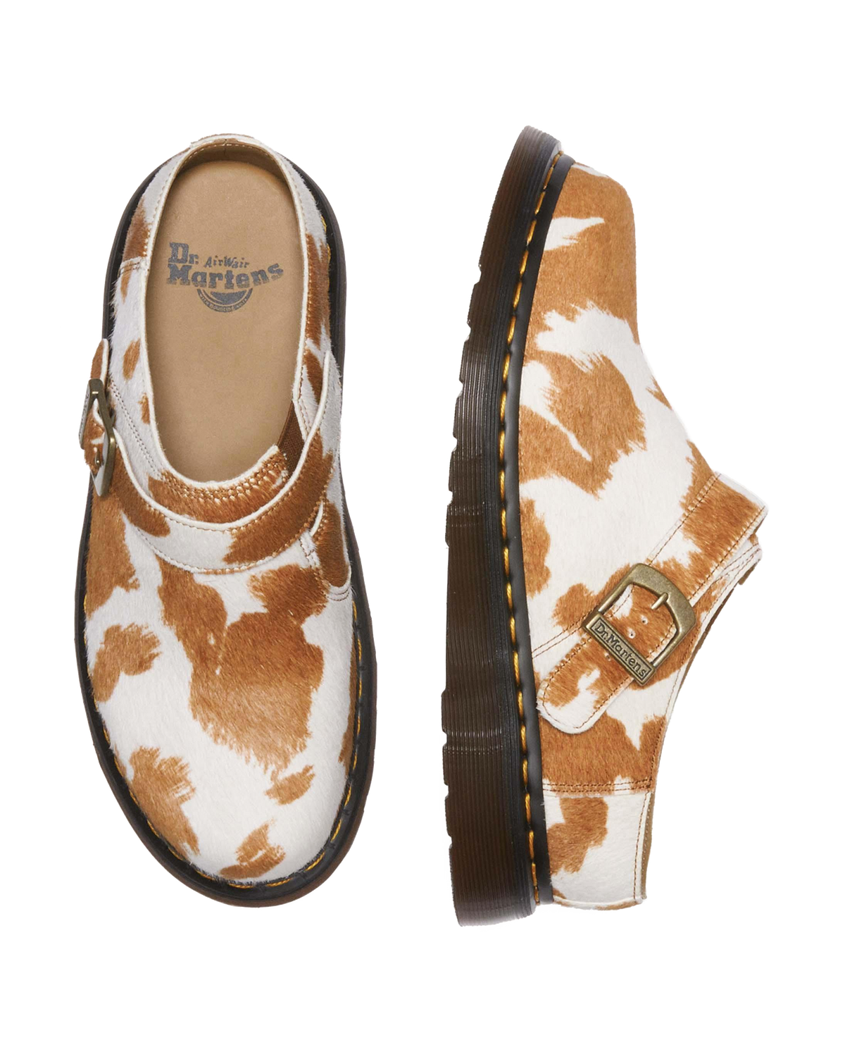 Isham Hair-On Cow Print Slingback Mules in Jersey Cow Print