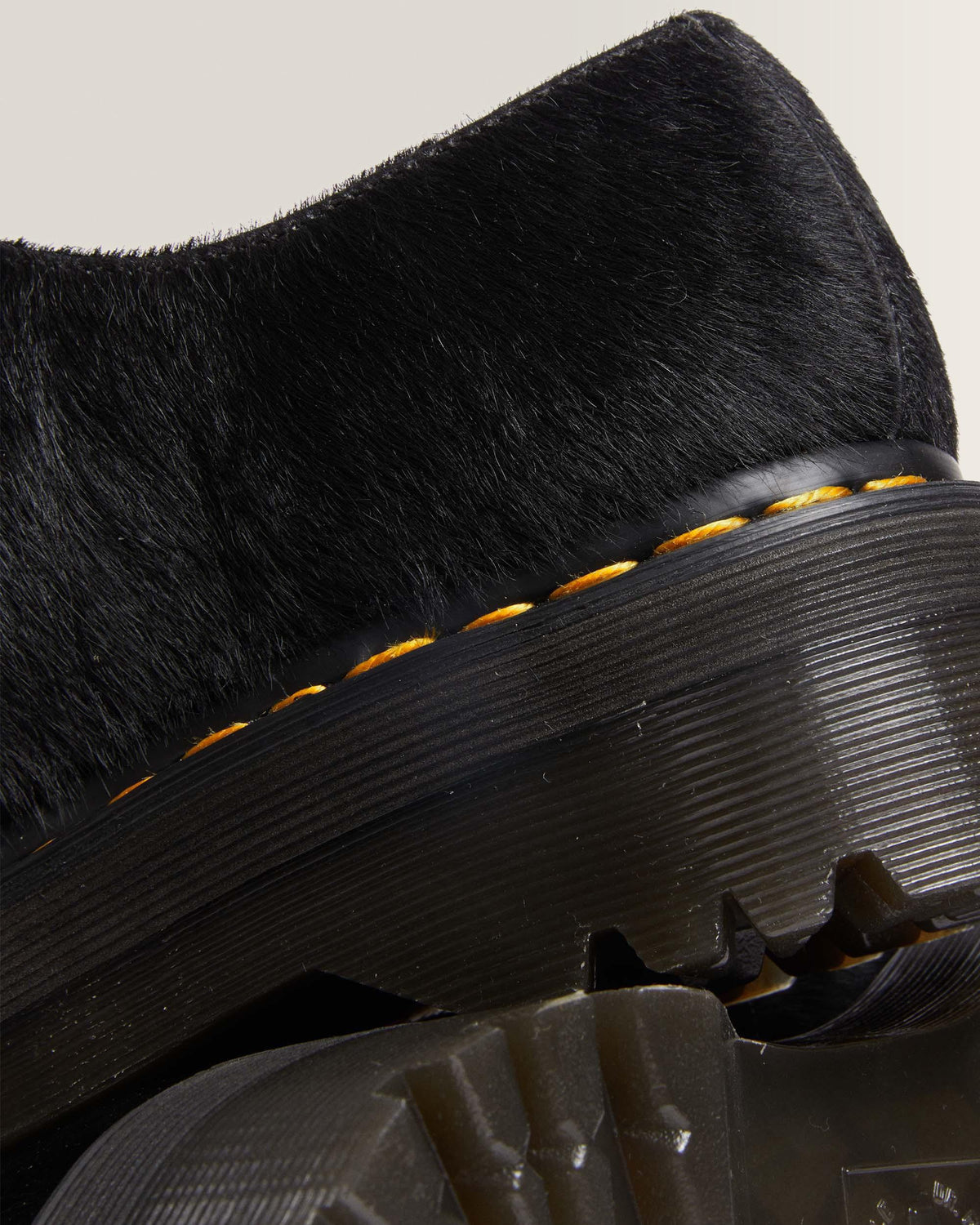 1461 Hair-On Platform Shoes in Black Hair on