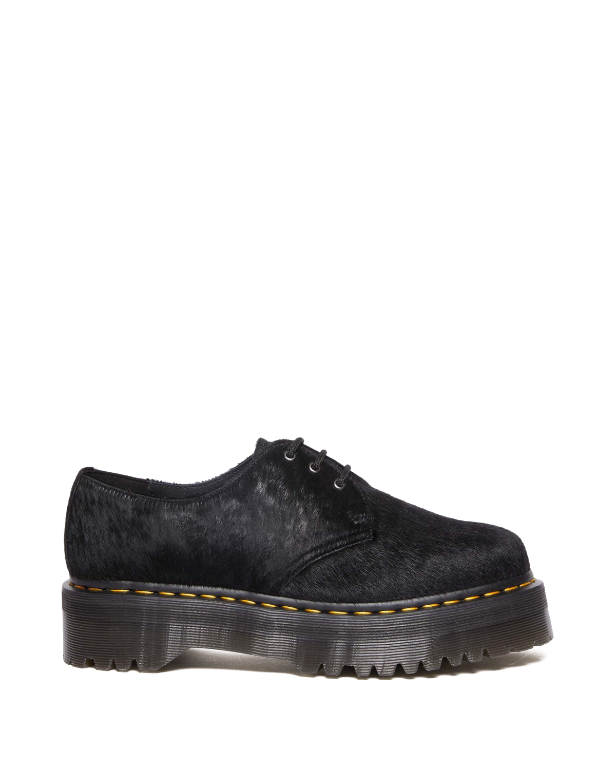 1461 Hair-On Platform Shoes in Black Hair on