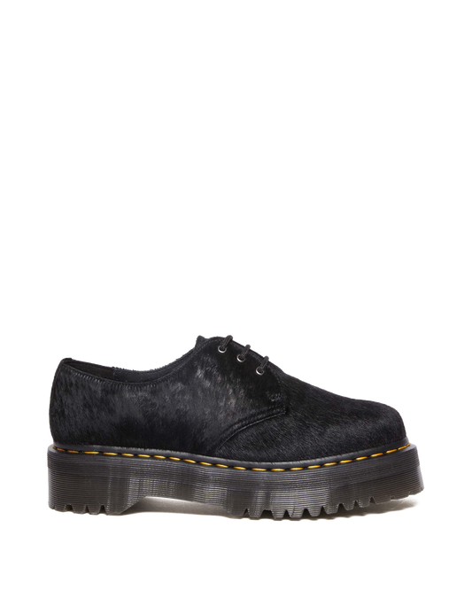 1461 Hair-On Platform Shoes in Black Hair on