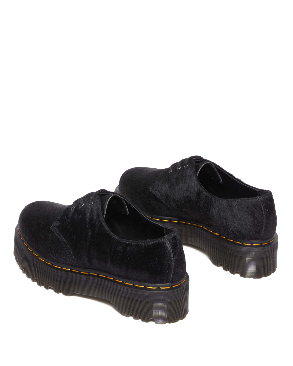 1461 Hair-On Platform Shoes in Black Hair on