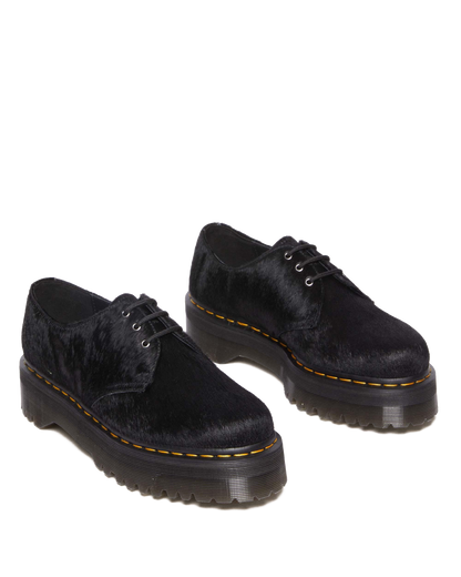 1461 Hair-On Platform Shoes in Black Hair on