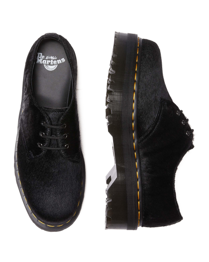 1461 Hair-On Platform Shoes in Black Hair on