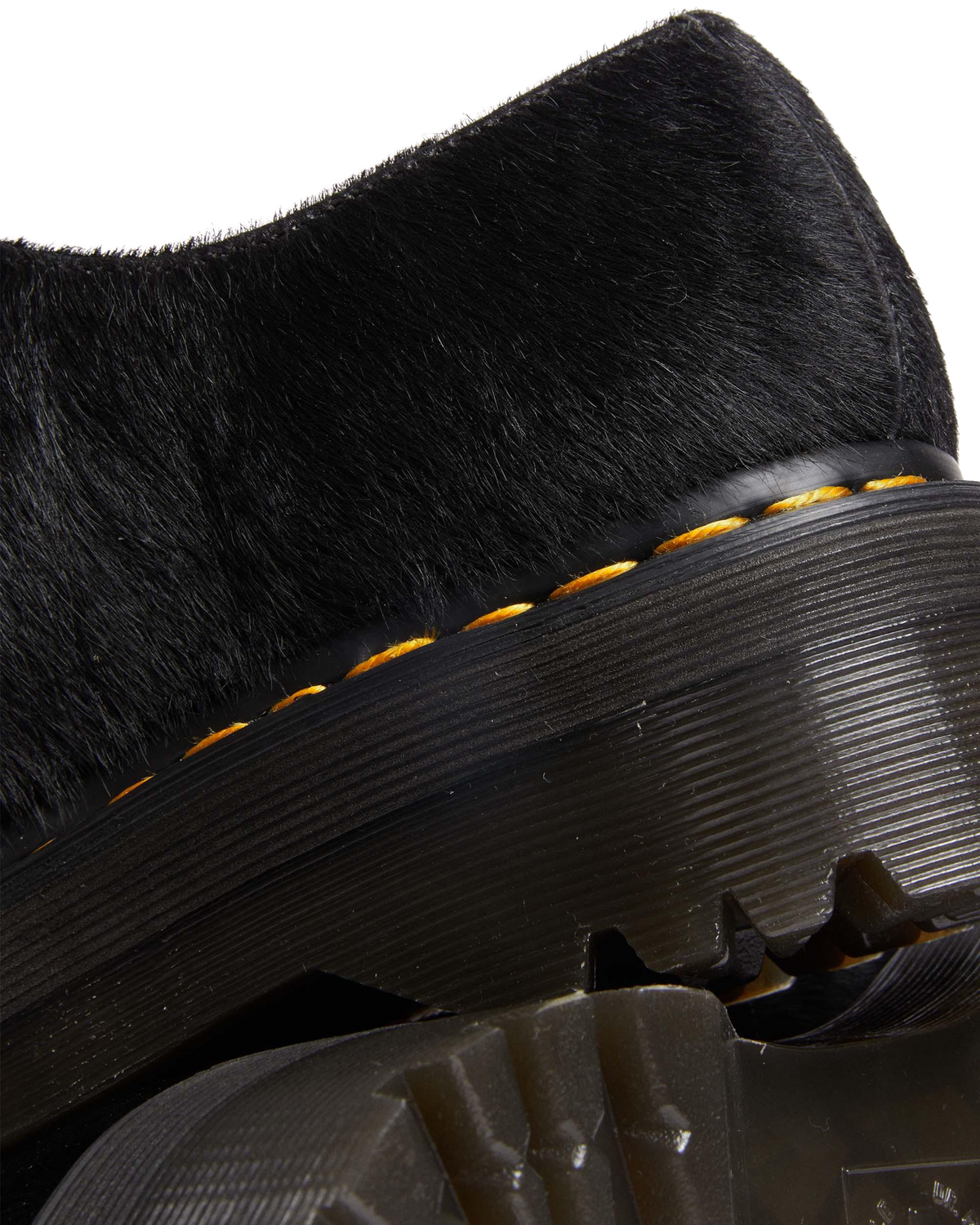 1461 Hair-On Platform Shoes in Black Hair on