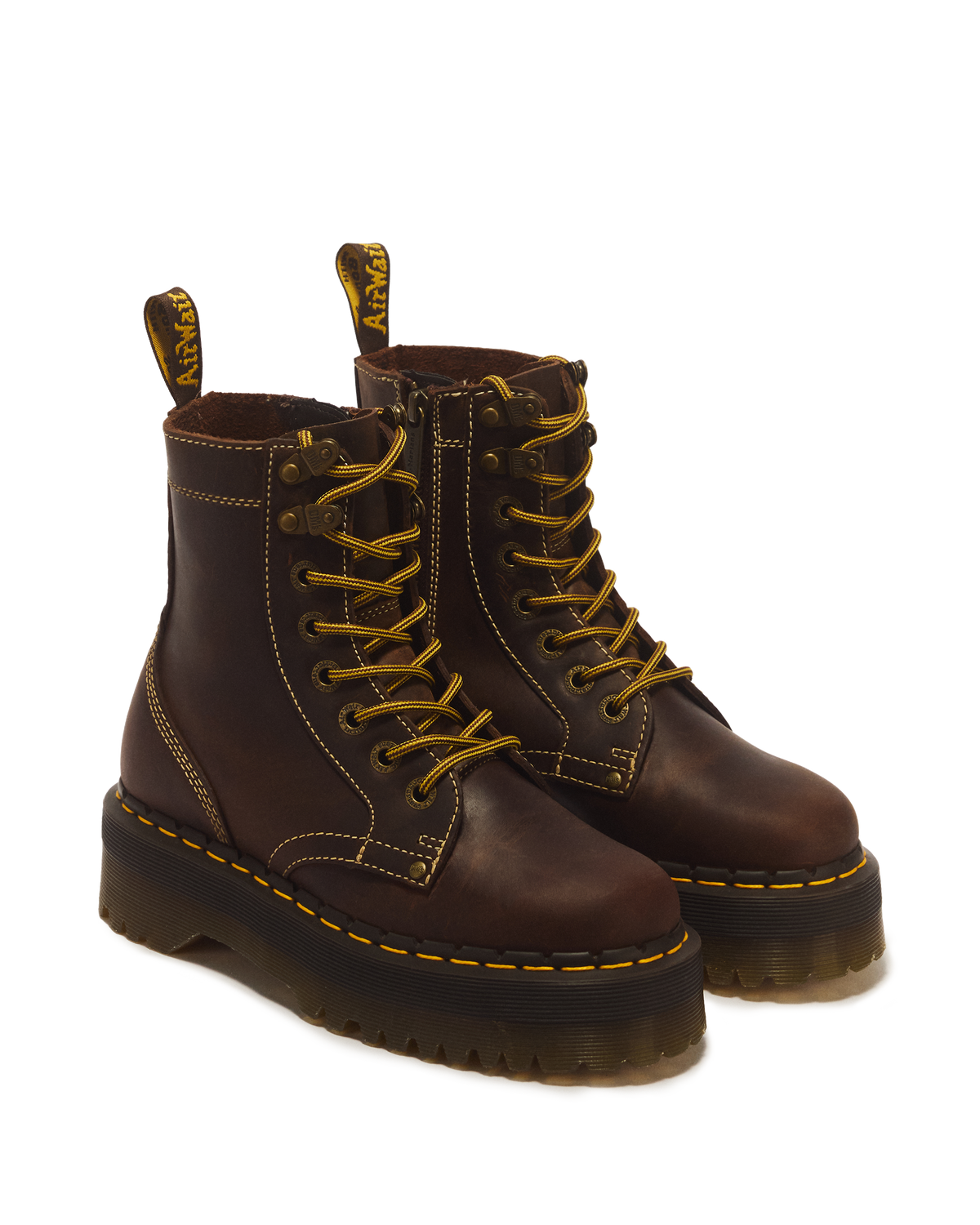 Jadon Boot Arc Crazy Horse Platforms in Brown