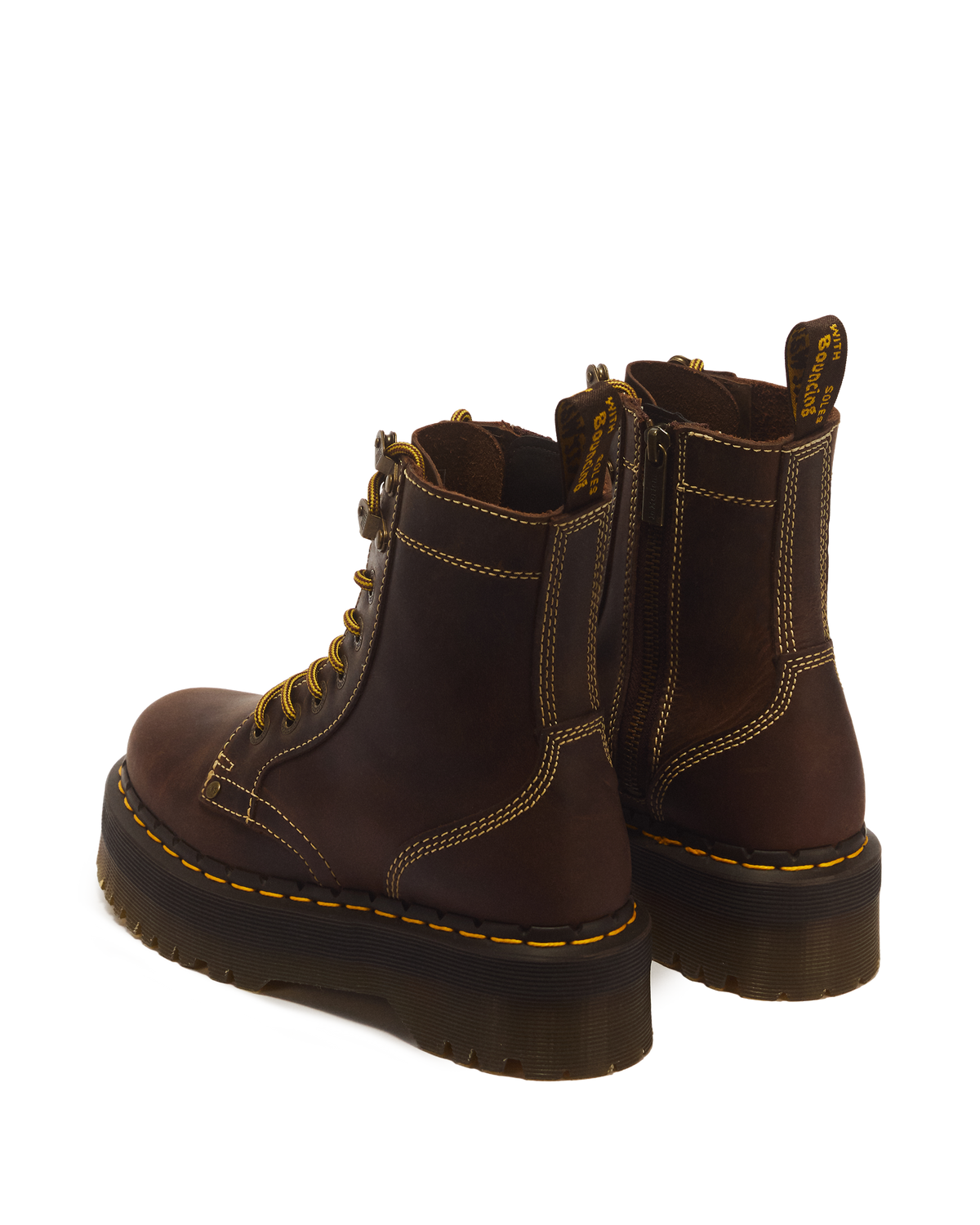 Jadon Boot Arc Crazy Horse Platforms in Brown