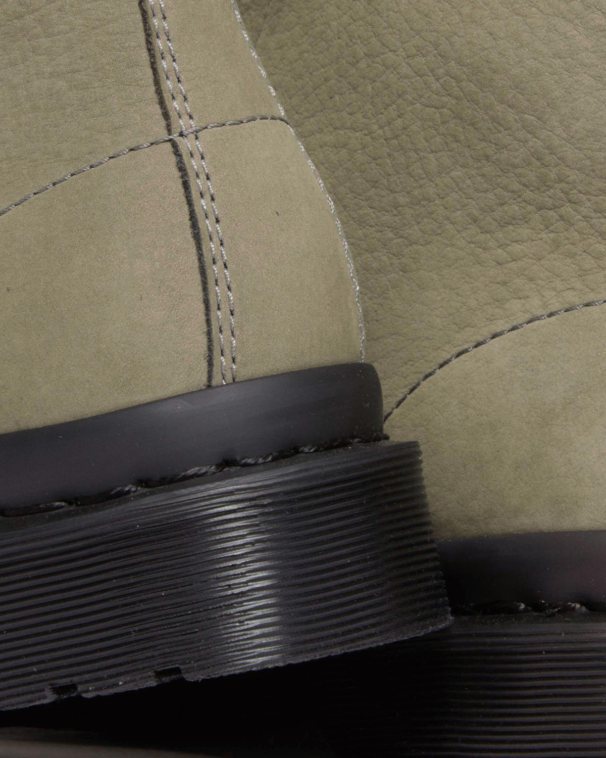 1460 Milled Nubuck Leather Lace Up Boots in Nickel Grey