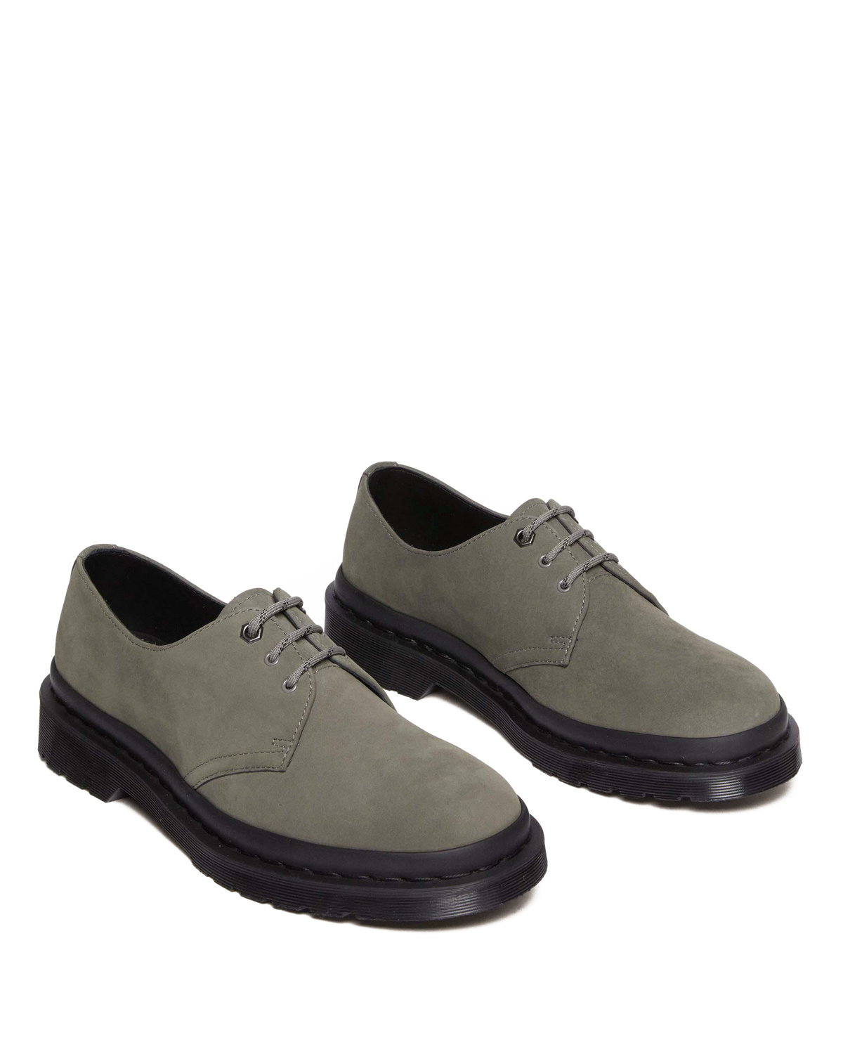 1461 Milled Nubuck Oxford Shoes in Nickel Grey