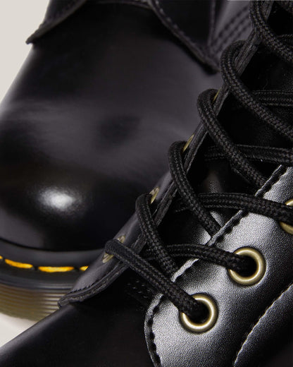 Vegan 1460 Faux Fur Lined Lace Up Boots in Black