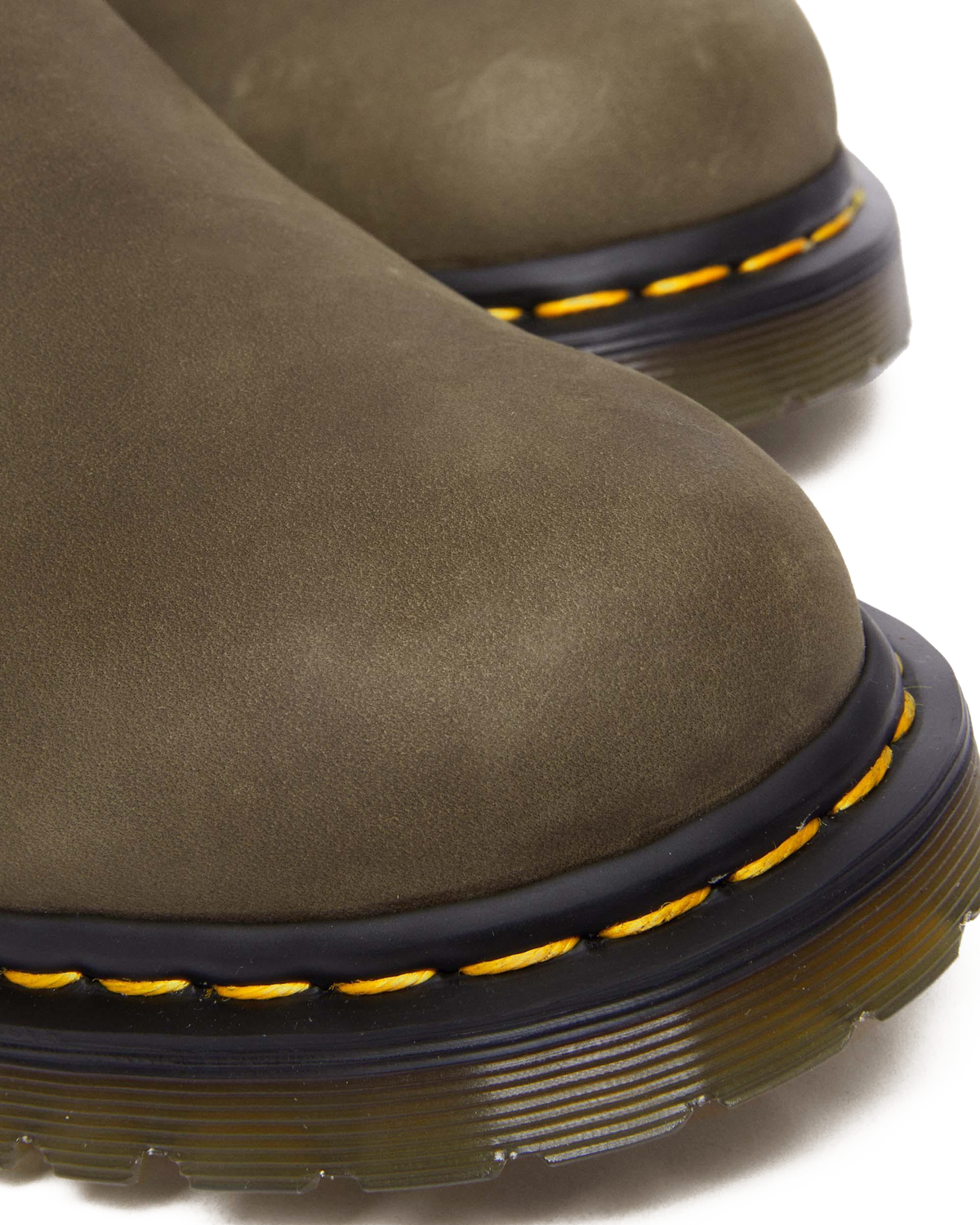 2976 Fleece Lined Leather Chelsea Boots in DMs Olive