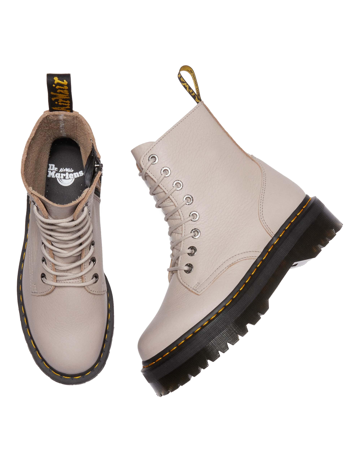 Jadon III Boot Pisa Leather Platforms in Vintage Taupe