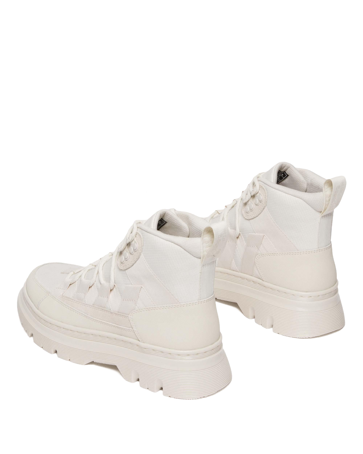 Boury Poly & Leather Casual Boots in Bone