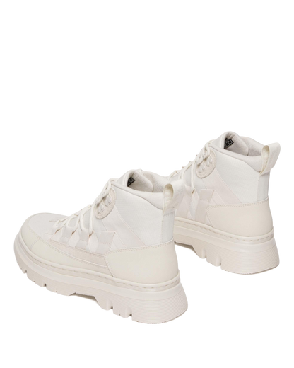 Boury Poly & Leather Casual Boots in Bone