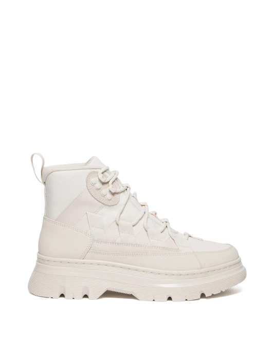 Boury Poly & Leather Casual Boots in Bone