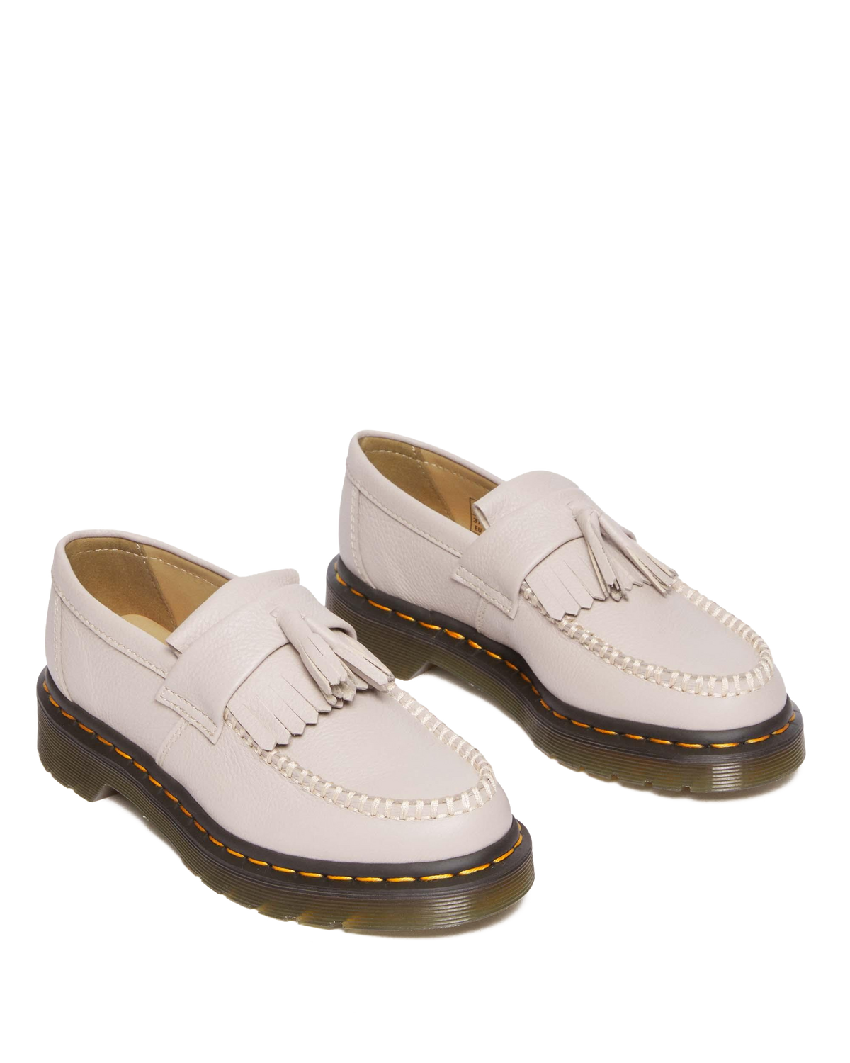 Adrian Women's Virginia Leather Tassel Loafers in Vintage Taupe
