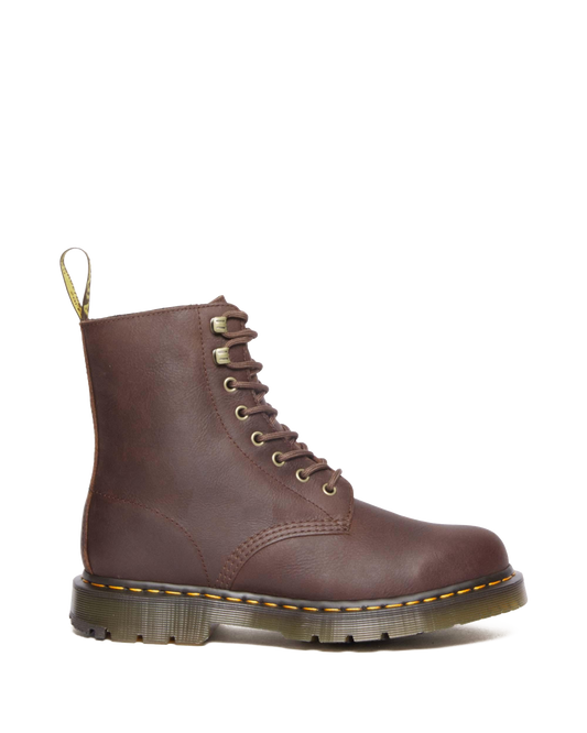 1460 Wintergrip Outlaw Leather Lace Up Boots in Chocolate Brown