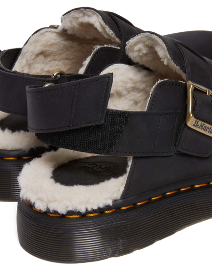 Jorge II Faux Fur Lined Slingback Mules in Black