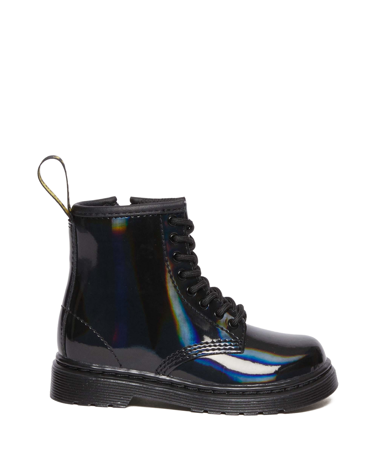 Toddler 1460 Rainbow Patent Leather Lace Up Boots in Black