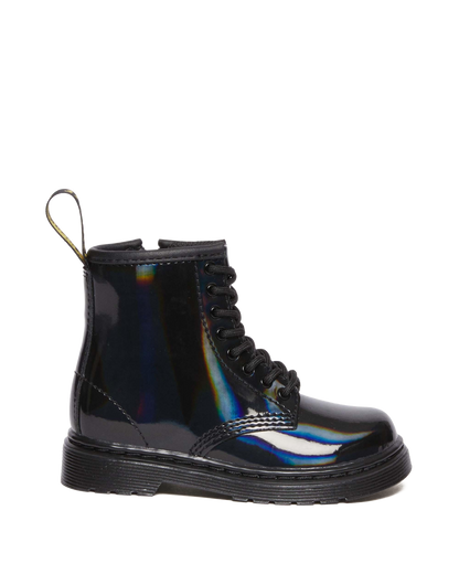 Toddler 1460 Rainbow Patent Leather Lace Up Boots in Black