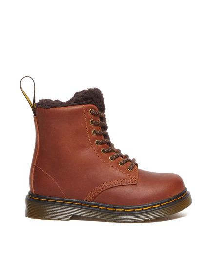 Toddler 1460 Faux Fur Lined Boots in Light Brown
