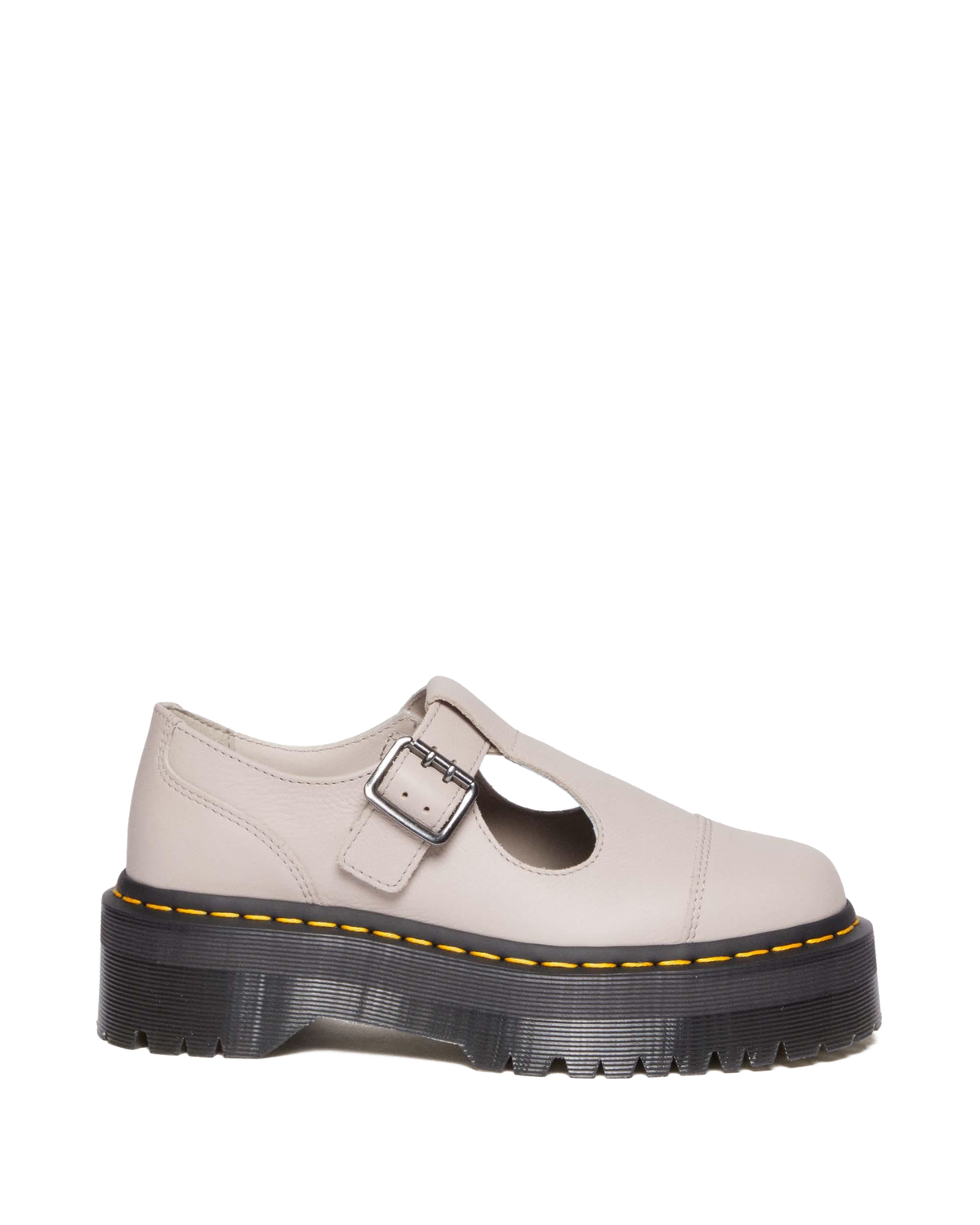 Bethan Pisa Leather Platform Mary Jane Shoes in Vintage Taupe