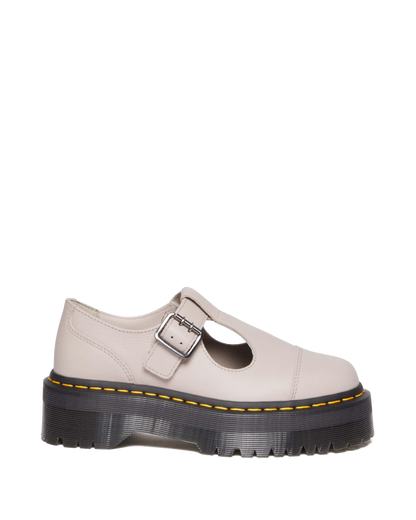 Bethan Pisa Leather Platform Mary Jane Shoes in Vintage Taupe