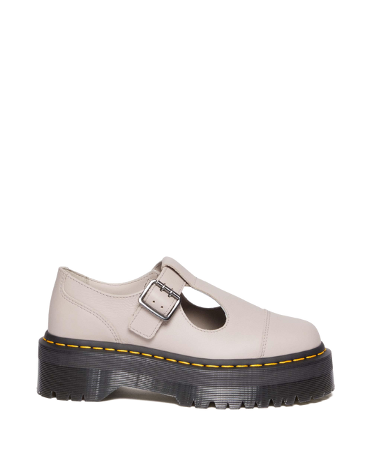 Bethan Pisa Leather Platform Mary Jane Shoes in Vintage Taupe