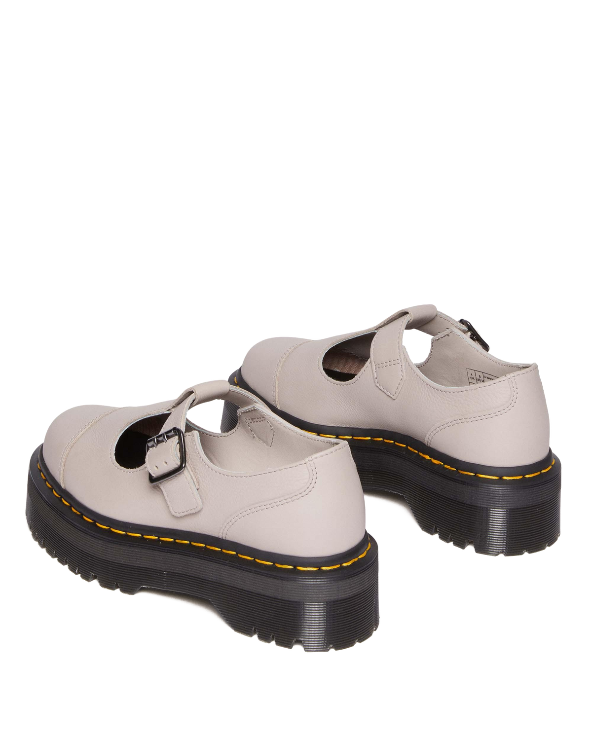 Bethan Pisa Leather Platform Mary Jane Shoes in Vintage Taupe