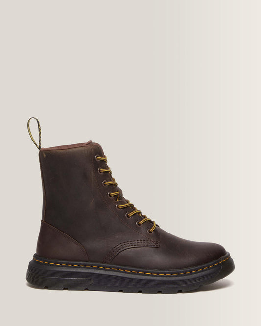 Crewson Crazy Horse Leather Everyday Boots in Dark Brown