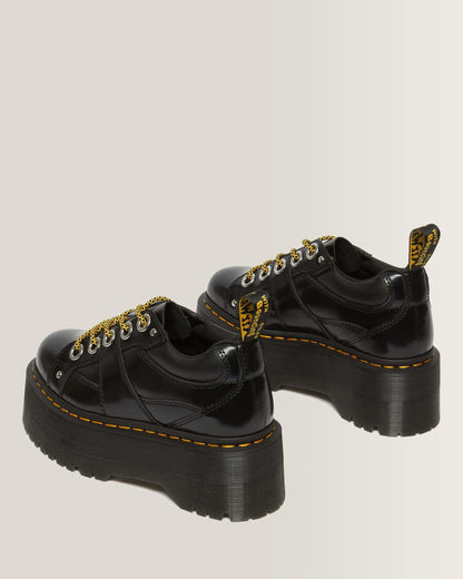 5-Eye Max Buttero Leather Platform Shoes in Black Buttero