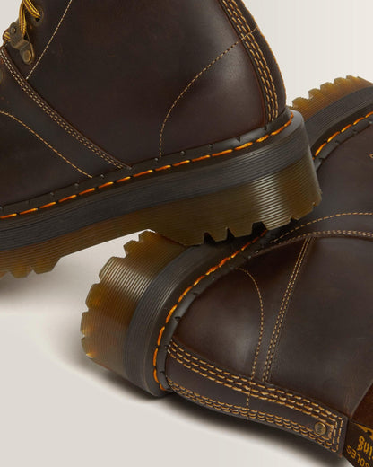 Church Arc Crazy Horse Platform Monkey Boots in Dark Brown