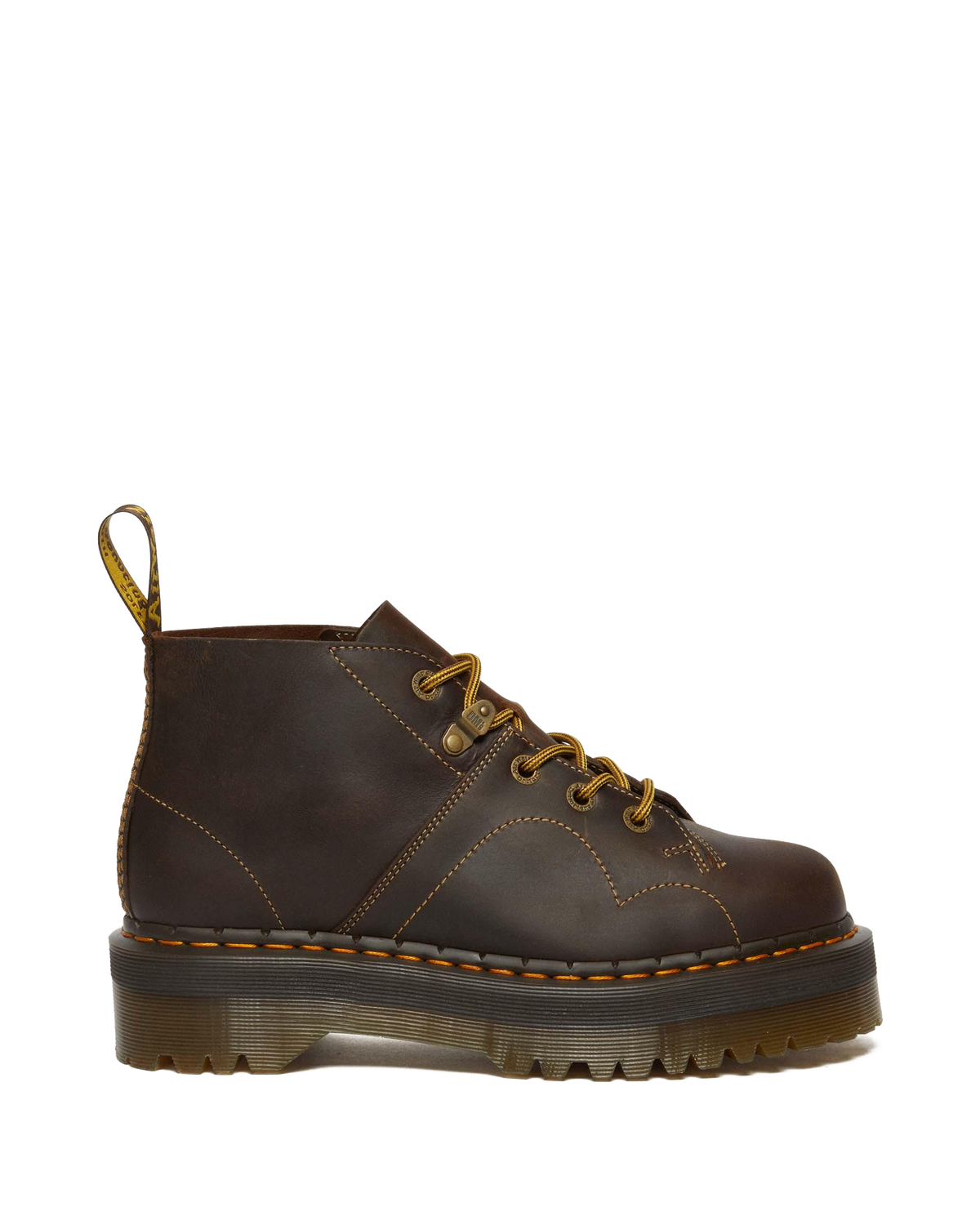 Church Arc Crazy Horse Platform Monkey Boots in Dark Brown