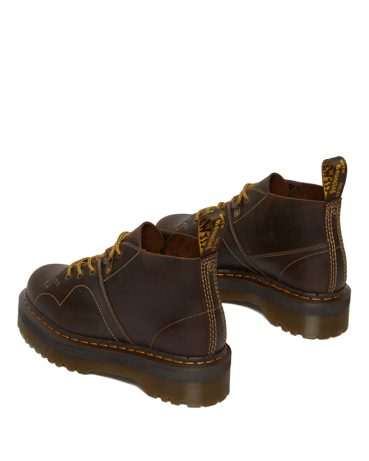 Church Arc Crazy Horse Platform Monkey Boots in Dark Brown