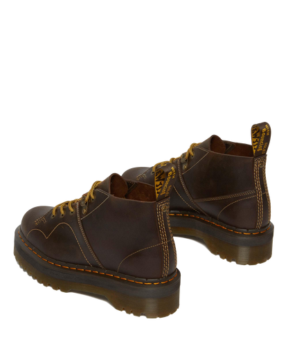Church Arc Crazy Horse Platform Monkey Boots in Dark Brown