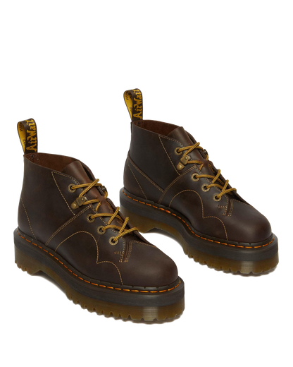Church Arc Crazy Horse Platform Monkey Boots in Dark Brown