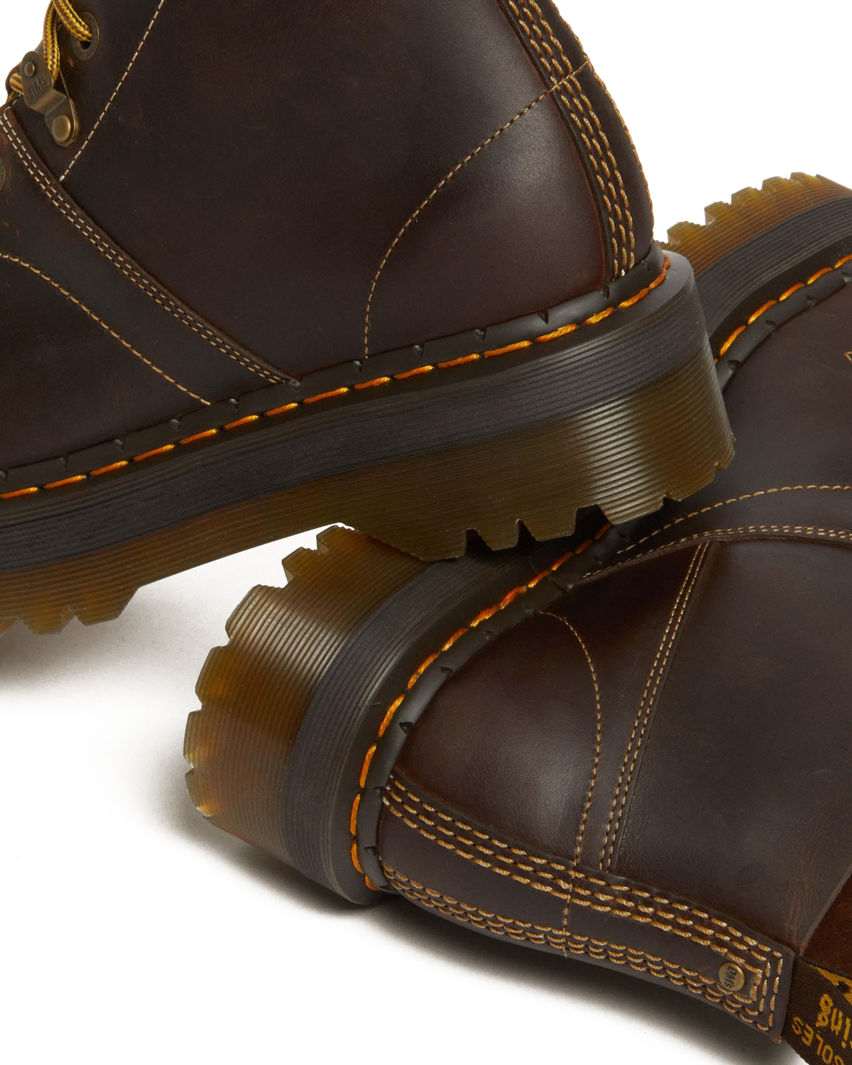 Church Arc Crazy Horse Platform Monkey Boots in Dark Brown
