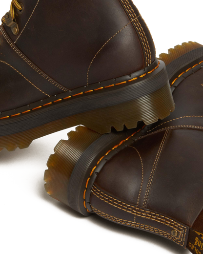 Church Arc Crazy Horse Platform Monkey Boots in Dark Brown