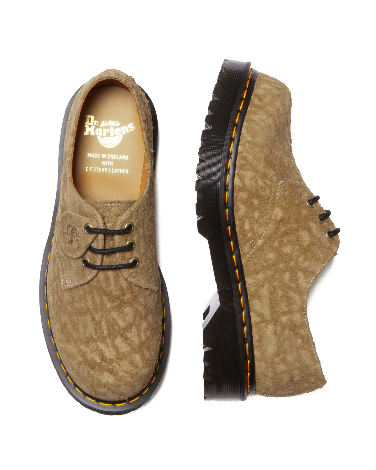 1461 Bex Made in England Emboss Suede Oxford Shoes in England Emboss Suede Oxford Shoes in Savannah Tan