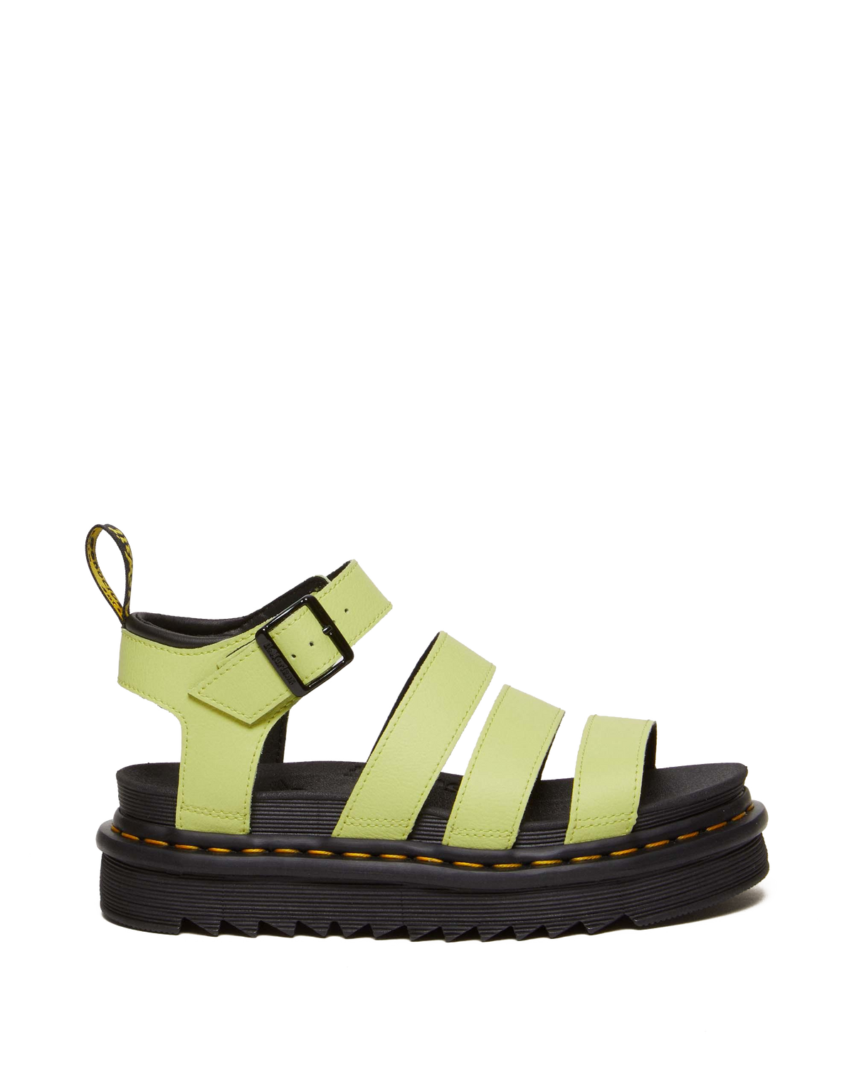 Blaire Athena leather strap sandals in Lime Green