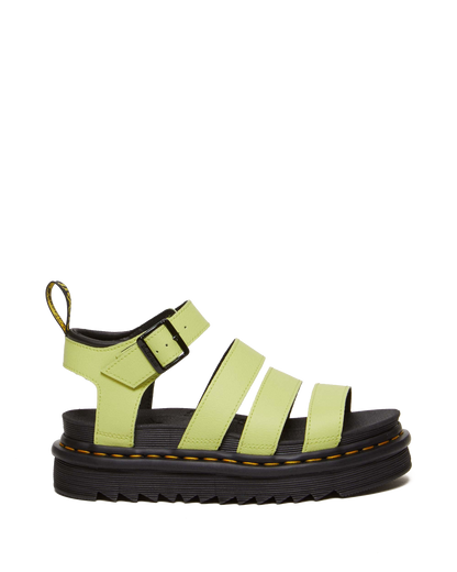 Blaire Athena leather strap sandals in Lime Green